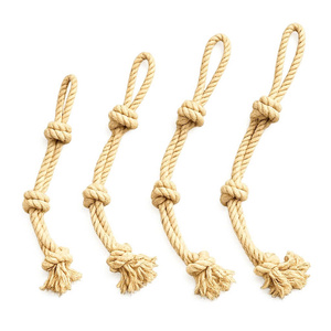 Natural Hemp Rope Dog Chew <b>Toy</b> with Handle Durable <b>Interactive</b> Indoor <b>Pet</b> <b>Toy</b> Simple Style Manual Operation From VIETNAM - Product Image 3