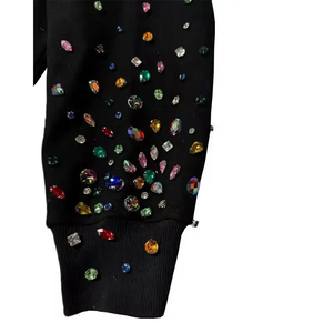 Sudadera con Capucha Extra Grande con Lavado Ácido y Logotipo Personalizado OEM, Sudadera con Capucha Corta con Cremallera y Pedrería, Ropa Urbana Unisex para Hombre - Product Image 4