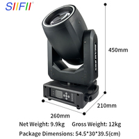 Mini projecteur de scène 295W RGBW en gros, lumières de fête, tête mobile 14R, double prismes, DMX512, Sharpy, disco, DJ, effet de bar, IP33, Ra80