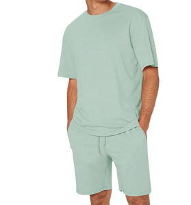 Summer Custom Designer Logo Clothing Tracksuit 2 Deux Pièces Chemises et Short Set Hommes Manches Courtes Adultes Personnalisable - Product Image 4