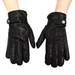 Recién llegado, guantes de conducción de moda de cuero de piel de oveja marrón informal de invierno, accesorio de moda transpirable - Product Image 1