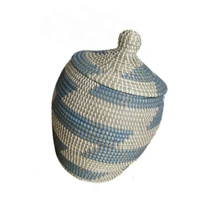 Ensemble fait à la main de paniers de rangement en bambou naturel avec couvercles Style traditionnel pratique et populaire - Product Image 1