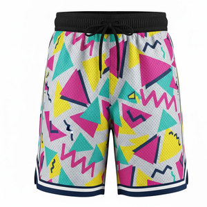 Shorts en mesh légers pour hommes, imprimés par sublimation sur toute la surface, bas de tenue athlétique pour les sports de compétition et l'entraînement quotidien - Product Image 1