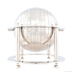 Globo Terráqueo de Aluminio, Adorno Educativo para Decoración y Exhibición, 40.6Lx40.6Wx38.1H cm - Product Image 2