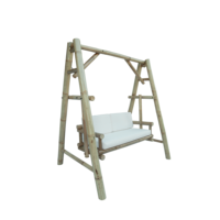 Balançoire traditionnelle en bambou moderne avec bois de rotin suspendu meubles de patio intérieur extérieur pour jardin Villa balançoires de patio