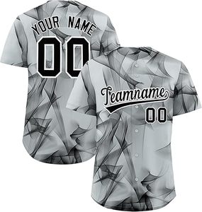 เสื้อเบสบอลแบบติดกระดุมปรับแต่งได้สำหรับผู้ใหญ่ ดีไซน์ไม่ซ้ำใคร ระบายอากาศได้ดี คุณภาพสูง ผลิตจากโพลีเอสเตอร์ 100% คอวี - Product Image 1