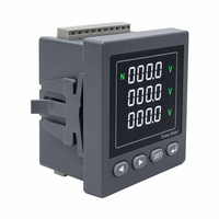 Compteur d'énergie numérique triphasé multifonction 72x72mm avec affichage numérique LED RS485 Modbus-RTU à montage sur panneau