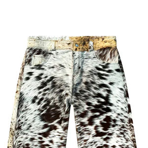 Pantalones cortos de piel de vaca para hombre con diseño personalizado al mejor precio al por mayor - Product Image 2