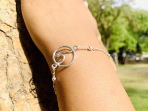 Créateur de mode populaire bijoux faits à la main 925 Bracelet de vague en argent Sterling en gros bijoux de vague en argent aux prix d'usine - Product Image 5