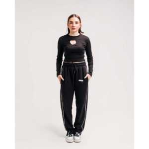 Tops de punto acanalado con corte en forma de corazón para mujer, diseño moderno de cobertura completa - Product Image 4