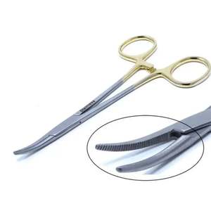 Fórceps hemostáticos Saroot de acero inoxidable de alta calidad, fórceps quirúrgicos de Punta curva y recta, mordazas dentadas - Product Image 5