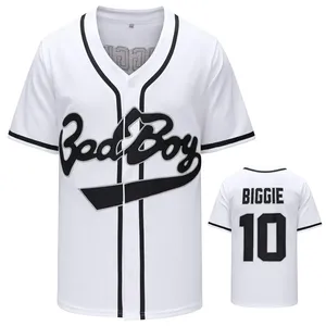 Baseball Jersey Chemise Top Film Version Rétro Brodé Chemise Hommes Lâche Fitting Party Hip-Hop Vêtements - Product Image 2