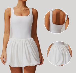 Nouveau séchage rapide sans manches vêtements de Tennis robe d'entraînement grande taille décontracté Sport dos nu robe de Tennis vêtements de Tennis pour femmes avec short - Product Image 1