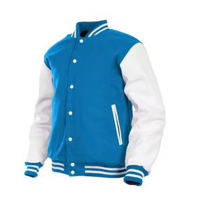 Chaqueta Bomber de Invierno OEM 100% Lana, Talla Grande, Equipo de Béisbol, Hombre, Venta al por Mayor, Alta Calidad, Universitaria, Cuello Alto de Lona - Product Image 1