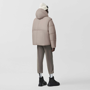 Chaqueta Acolchada Impermeable de Invierno con Capucha y Manga Larga OEM, Personalizable con Color y Decoración de Bordado en Lona de Gran Tamaño - Product Image 3