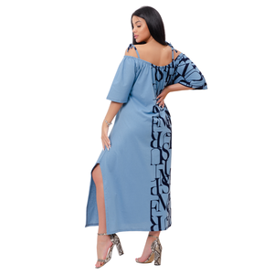 Vestido Jersey Corto y Recto para Mujer, Tallas Grandes, de Algodón Ecológico, Suave, Transpirable, Informal, Largo hasta el Tobillo, Suministro de Fábrica - Product Image 1