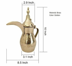 Jarra de Metal de Latón Chapada en Oro, Jarra de Agua con Acabado de Textura Personalizada, con Asa y Tapa, Venta al por Mayor - Product Image 5