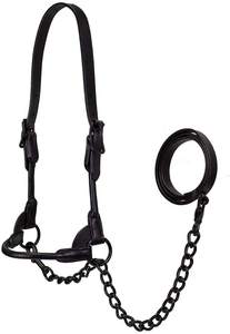 Originals Black Midnight Premium - Cabestro de nailon plano con costuras elegantes para carreras de resistencia ecuestre, suave, transpirable, de secado rápido, con cadena a juego - Product Image 2