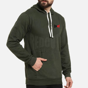 Nouveau design 2025 – Sweat à capuche homme 100 % coton, prix bas, couleur unie, décontracté, pour l'extérieur - Product Image 3