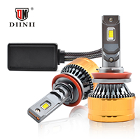 DIINII E8PRO-H11 Nouvelle ampoule de phare LED pour voiture 130W 13000LM 12V en aluminium 6000K Blanc Adaptation universelle
