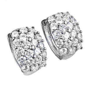 Pendientes de Aro de Plata de Ley 925 con Circonita Cúbica para Uso Diario, Estilo Religioso Moderno, Rodio, Oro de 14K, Perla, Oro Rosa, Regalo Perfecto - Product Image 3