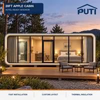 Fabricant Direct – Nouvelle Maison Capsule Apple de 20 et 40 pieds – Bâtiment Modulaire Préfabriqué de Luxe pour Café, Salle d'Exposition et Centre d'Accueil