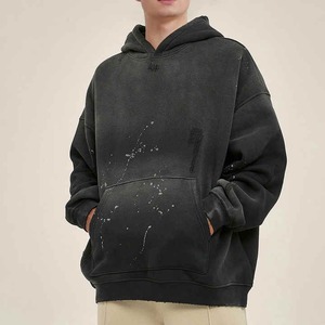 Sudadera con Capucha Oversize de Felpa Francesa 100% Algodón, Bordada, Vintage, de Invierno, Personalizable, de Alta Calidad, con Lavado Ácido Desgastado, Venta al por Mayor - Product Image 1