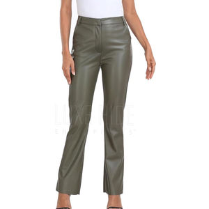 Pantalon en cuir fait main pour femmes Pantalon en cuir pour femmes de qualité supérieure ou vente 2025 prix de vente entier confortable OEM - Product Image 1