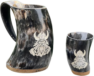 Jarra Vikinga de Cuerno de Vaca para Beber Cerveza o Hidromiel, Ecológica, Apta para Alimentos, Vajilla, Artesanía Saniya - Product Image 2