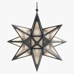 Linterna colgante en forma de estrella elegante y moderna, vidrio de color decorativo de lujo con acabado múltiple, otros candelabros, linternas - Product Image 3