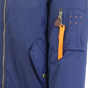 Veste bomber pour homme à manches longues avec fermeture éclair, saison hivernale, logo personnalisé, broderie en chenille, patch, vestes bomber tendance pour homme - Product Image 6