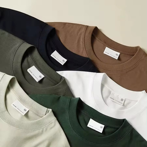 เสื้อยืดซักได้สำหรับผู้ชายเสื้อยืดผ้าฝ้าย100% 250gsm โอเวอร์ไซส์ - Product Image 3