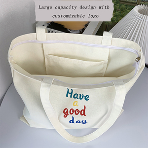 Offre Spéciale Logo imprimé personnalisé sac à provisions promotionnel 100% sac fourre-tout en tissu de coton les plus populaires pour une utilisation en extérieur - Product Image 3