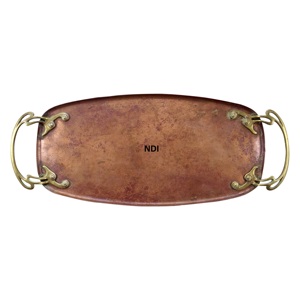 Bandeja de servidor de alimentos con acabado de cobre de forma personalizada de decoración hecha a mano de alta calidad para uso de catering en el hogar, Hotel, restaurante - Product Image 6