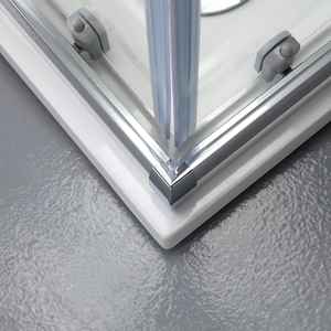 Paroi de douche carrée en verre transparent Genoa 90x90, rideaux de douche de qualité supérieure - Product Image 4