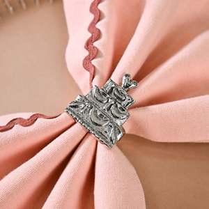 Ensemble de 6 anneaux de serviette en laiton vintage de luxe durables pour mariages et restaurants - Product Image 3