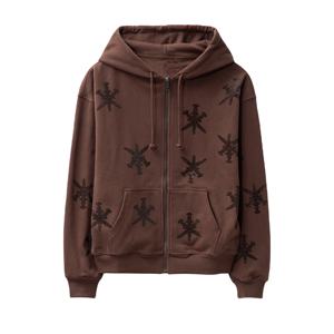 Sweat-shirts à capuche pour hommes 100 % coton avec strass, qualité supérieure, anti-plis, tendance, meilleur design, prix raisonnable - Product Image 1