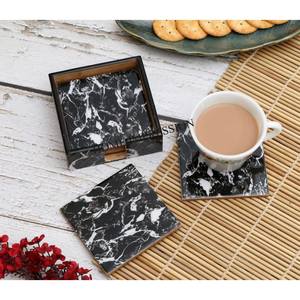 Sous-verres de luxe écologiques et résistants à la chaleur pour le thé et la table basse, faits à la main, en marbre blanc - Product Image 4