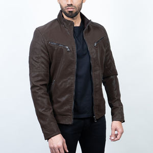 Chaquetas de Cuero para Hombre de Fábrica Pakistaní, Chaqueta de Cuero Genuino con Cierre, Estilo Urbano y Moderno - Product Image 2