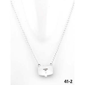 Collier artisanal du Sud-Ouest avec perles d'eau douce, turquoise, motif paon et dahlias, style religieux, en argent sterling et alliage de bois - Product Image 4