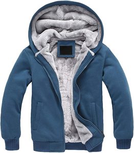 Sudaderas con capucha y cremallera para mujer, forradas de lana, estampadas, cálidas para invierno - Product Image 4