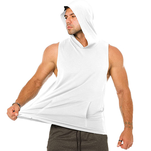 Sweat à capuche brodé quart de fermeture éclair d'hiver de haute qualité entraînement musculation ajustement musculaire léger Logo personnalisé couleur personnalisée 100% - Product Image 5