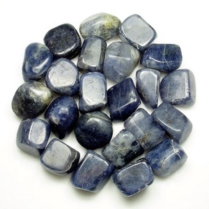 Pierre de haute qualité dégringolé bleu iolite galet vernis cristal dégringolé guérison en vrac agate pierre précieuse dégringolé sculpté en gros - Product Image 1