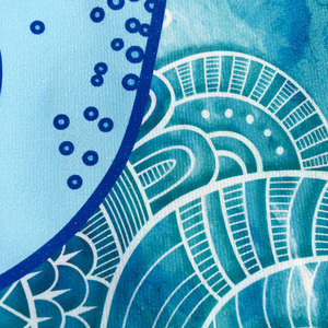 Custom Designed <b>Microfiber</b> <b>Beach</b> <b>Towel</b> Quick Dry Sand Free Recycled Antimicrobial Sports Pattern Logo Both Sides Natural - Product Image 6