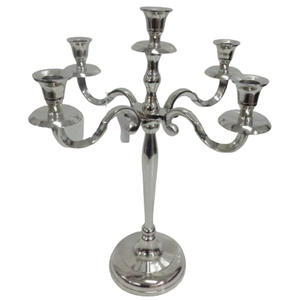 Portavelas de Metal de 5 brazos, vela de pátina gris para sala de estar y decoración de mesa hecha a mano, novedad - Product Image 5