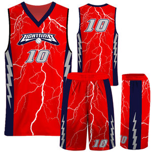 Conjuntos de Baloncesto Unisex con Cuello en V y Costuras Planas 2026, Color Degradado Sublimado, Tela 100% Poliéster, Uniforme de Baloncesto - Product Image 1