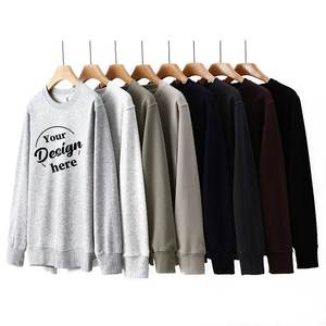 Sweat-shirt 100% coton pour hommes à manches longues couleur unie col rond à capuche décontracté Style hiver teint uni-quantité minimale de commande orienté vers l'exportation - Product Image 6