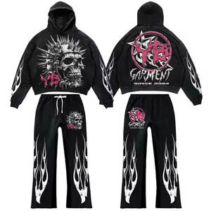 Chándal sólido con capucha ligero de lana de algodón 100% de alta calidad para ropa de calle al por mayor para hombres - Product Image 4