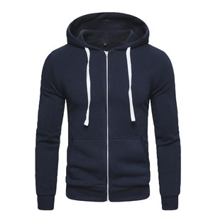 Sweat à capuche pour homme 100% coton respirant, automne-hiver, vente en gros, logo personnalisé, coupe ajustée, fermeture éclair, respirant - Product Image 2