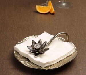 Feuilles avec bourgeon porte-serviettes porte-serviettes décoratif porte-serviettes porte-mouchoirs de table bureau à domicile accessoires de table à manger - Product Image 4